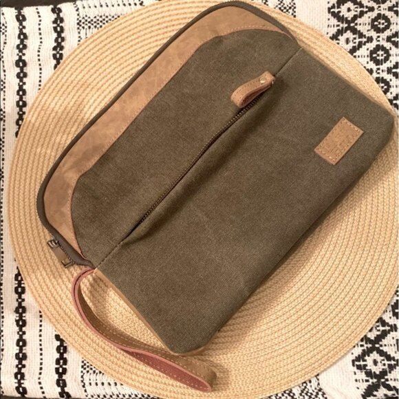 Park Hill Canvas Tablet Tote with Leather Accents - Picture 1 of 10